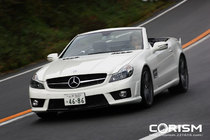 【メルセデス・ベンツ SL63 AMG試乗記】 エクステリア フロント 走り 画像