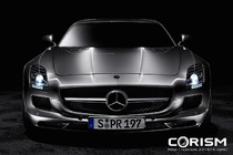 【'09フランクフルトショー】メルセデスベンツ 新型 SLS AMG　フロントビュー