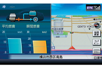 日産 新型 フーガ ハイブリッド　2画面表示