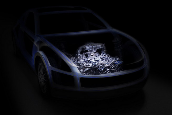 今回公開されたFRスポーツ車の技術コンセプトモデルのティザー画像。専用サイトでは今後、ジュネーブショ...