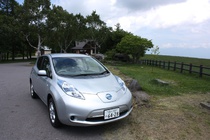 リーフ　日産　EV　女神湖