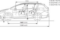 ホンダ シャトル（SHUTTLE）/ シャトルハイブリッド　三面図